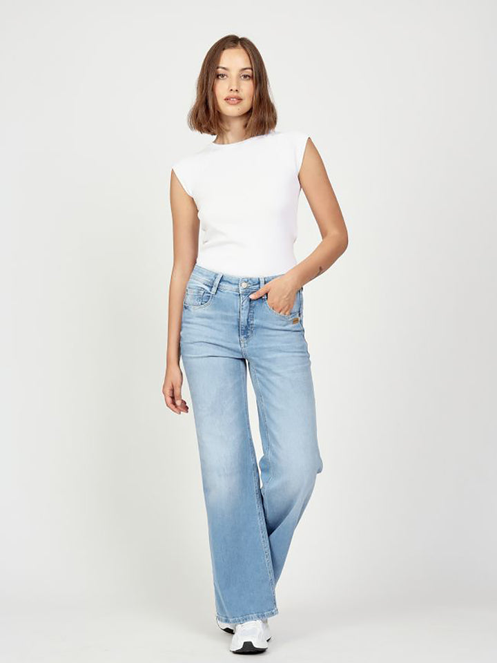 Jeans Amelie Wide Fit  Bleached Blue Wash