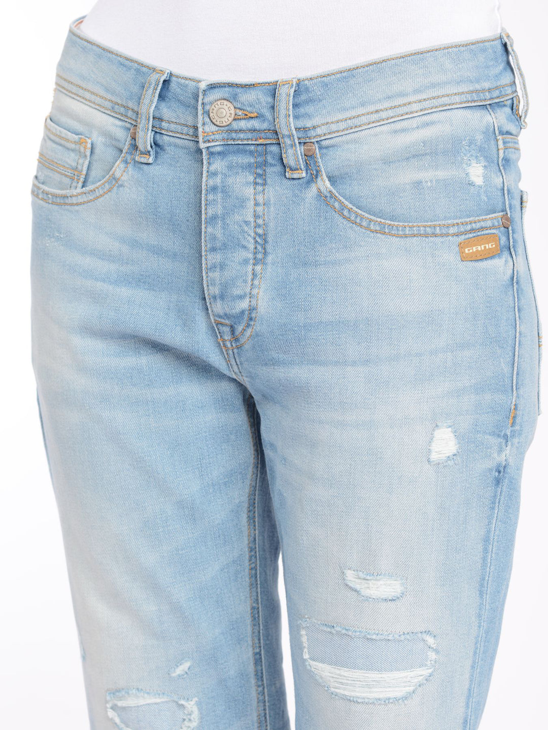 Jeans Nica Cropped Light Blue Destroy