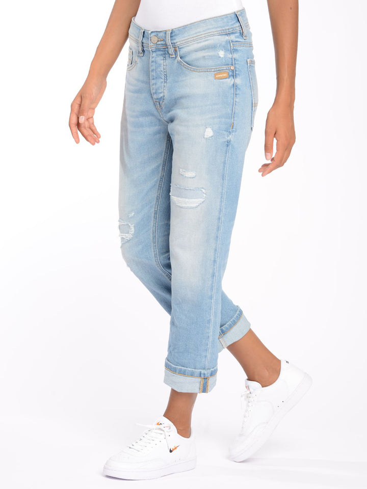 Jeans Nica Cropped Light Blue Destroy