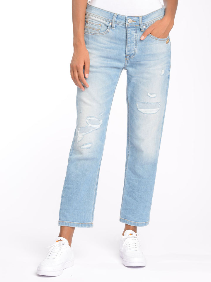 Jeans Nica Cropped Light Blue Destroy