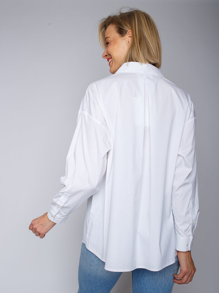 Oversized Hemdbluse White