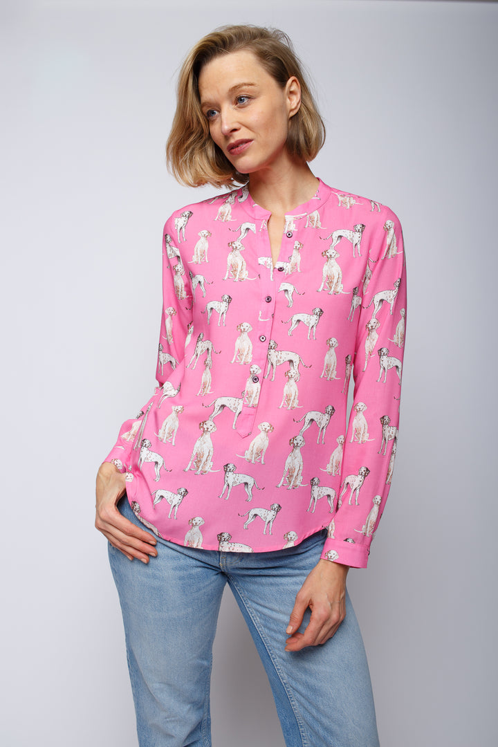 Shirtbluse Dalmatiner Rosa