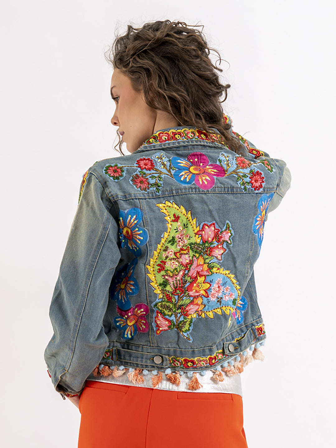 Jeansjacke Flowers