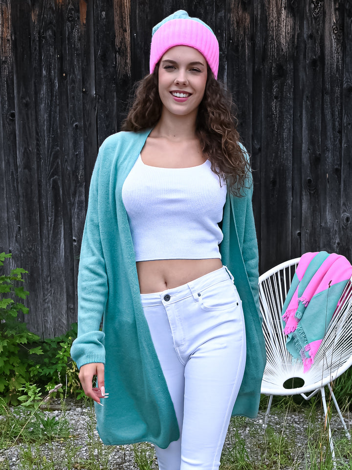 Kaschmir Longcardigan Salbei