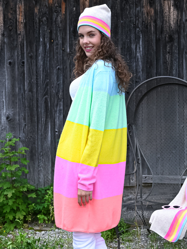 Kaschmir Longcardigan Rainbow