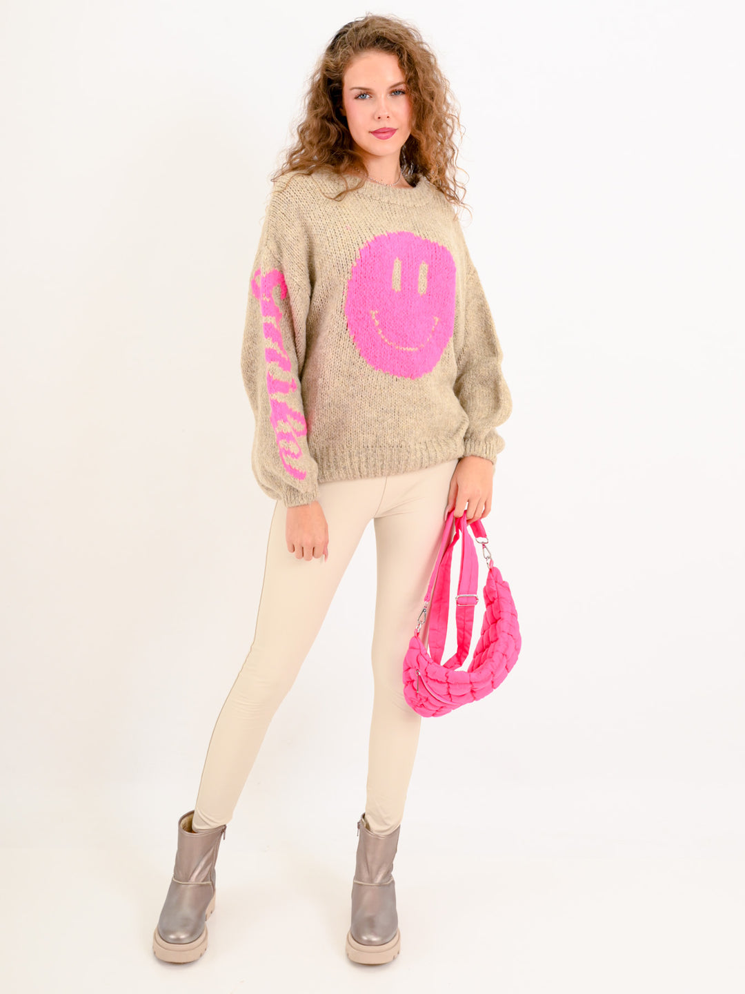 Strickpullover Smile Beige