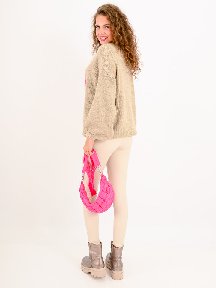 Strickpullover Smile Beige