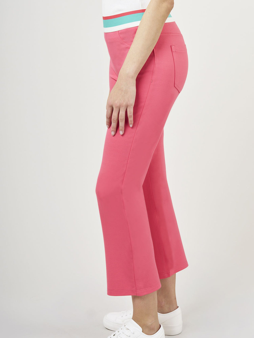 Jerseyhose Emma Flex Cropped Flare Hibiskus