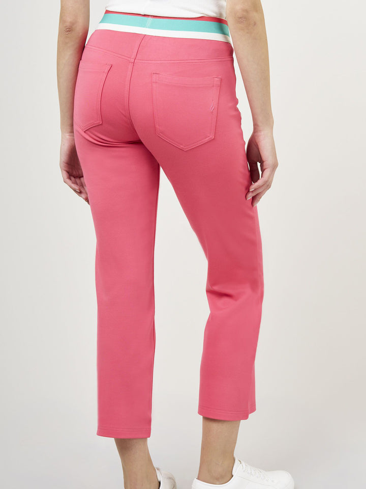 Jerseyhose Emma Flex Cropped Flare Hibiskus