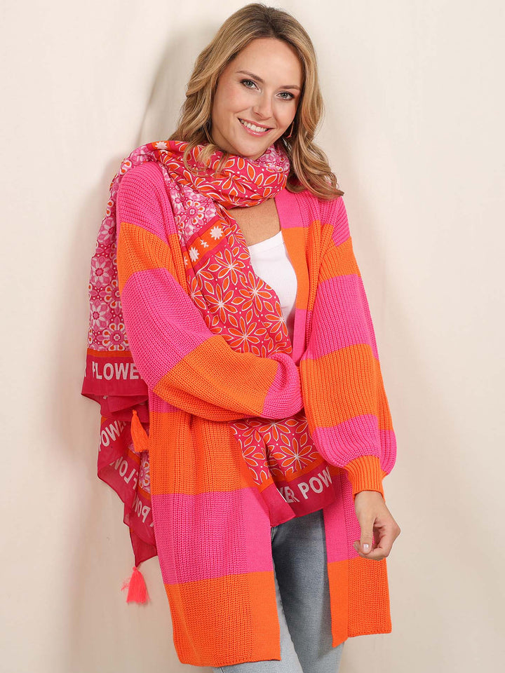 Longcardigan Katja Pink Orange