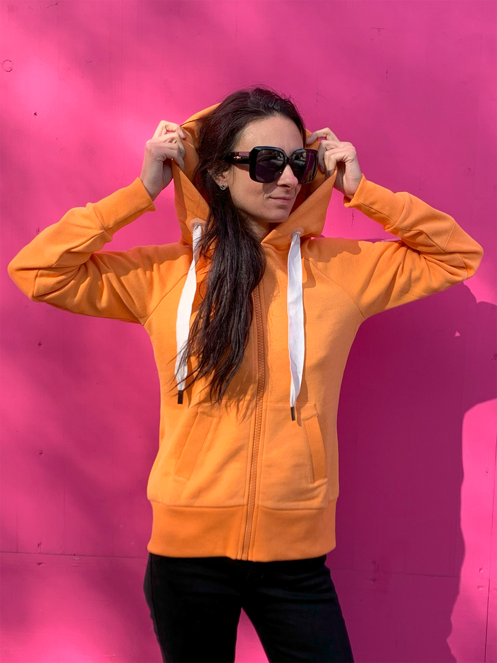 Hood Jacket Kelina Sunset Orange Melange