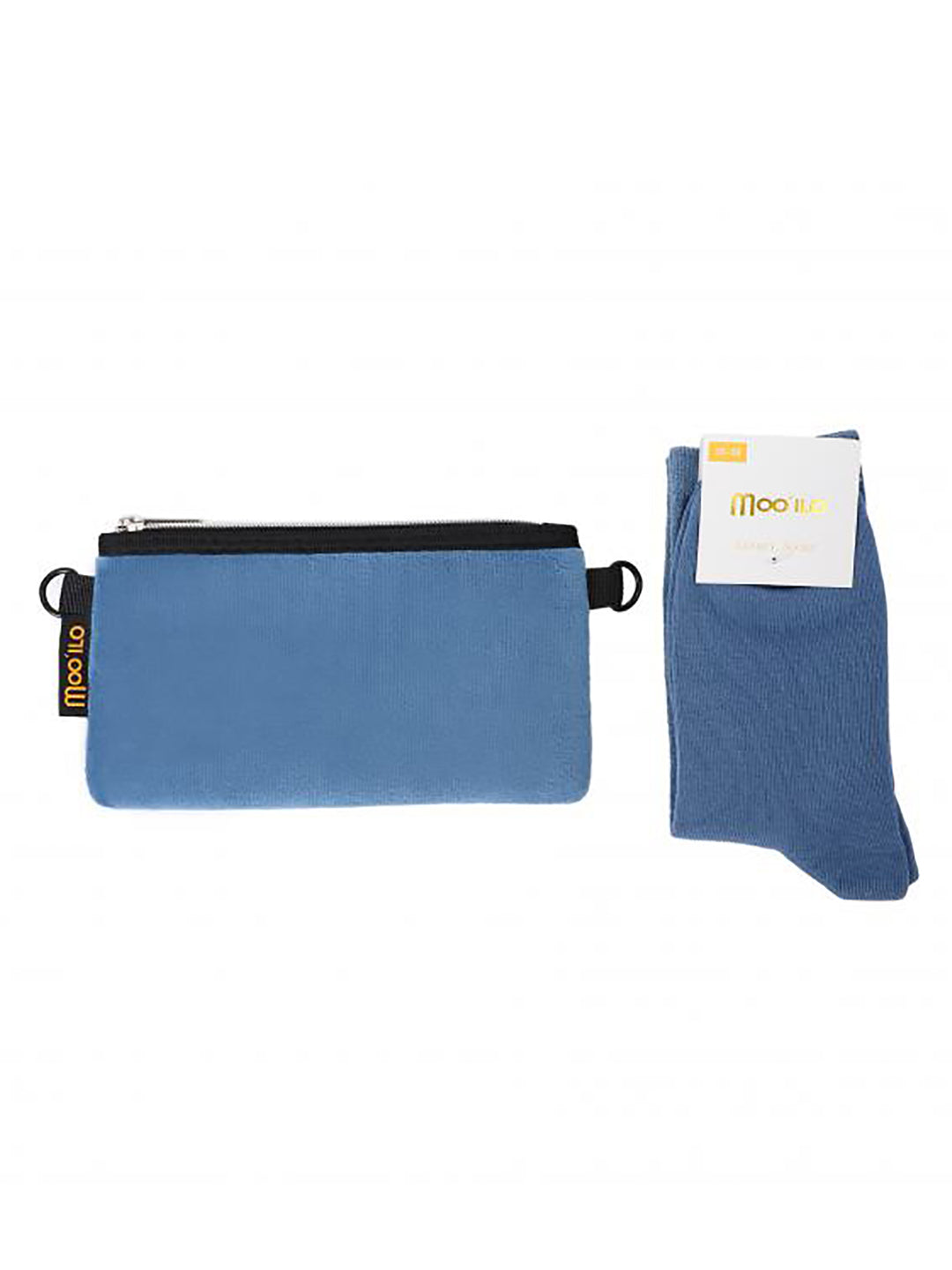 Socken Lurex Blue mit Clutch