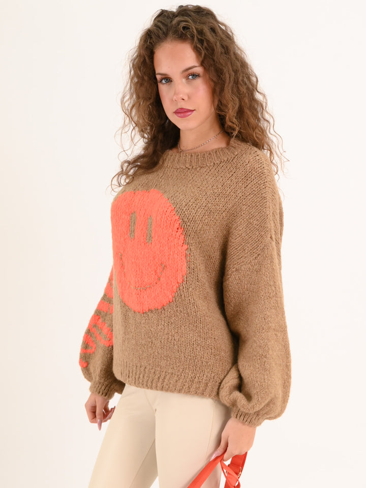 Strickpullover Smile Camel