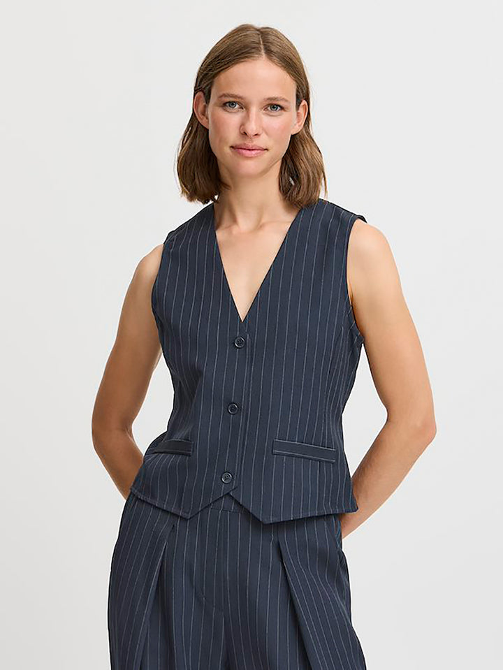 Azugweste BYMMIDDE Pinstripe Navy